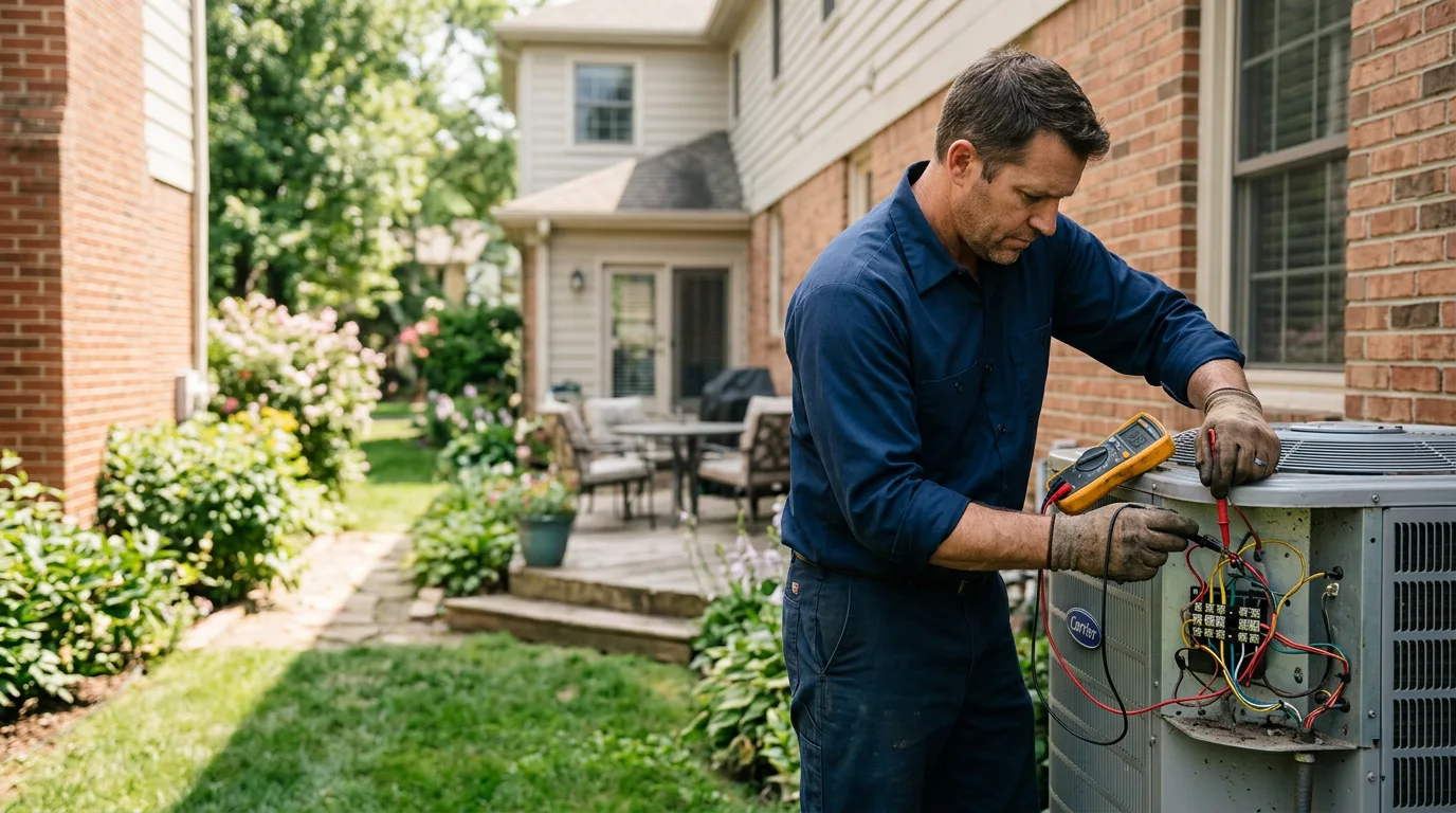 HVAC technician working near Little River, CA